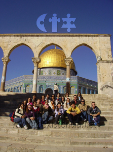 
international exchange students at Jerusalem, Israel, in one of our study abroad summer courses for overseas universities